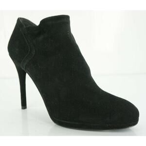 Stuart Weitzman Bluster Black Suede Ankle Booties High Heels